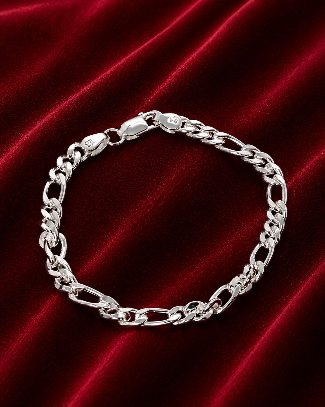 Silver mens bracelet